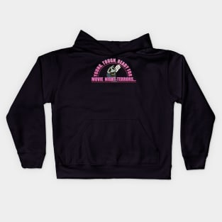 Young touch and ready for MOVIE NIGHT-TERRORS Kids Hoodie